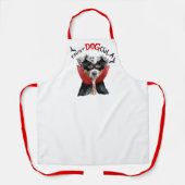 伯爵DOGculaオーストラリアの羊飼い面白いハロウィーン エプロン (正面)
