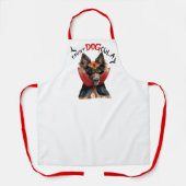 伯爵DOGculaベルギーのテルブレン犬おかしなハロウィーン エプロン (正面)
