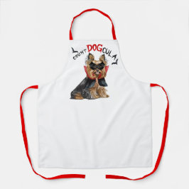 伯爵DOGcula Biewer Terrier Dog面白いハロウィーン エプロン