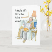 伯父の退職カード カード (黄色い花)