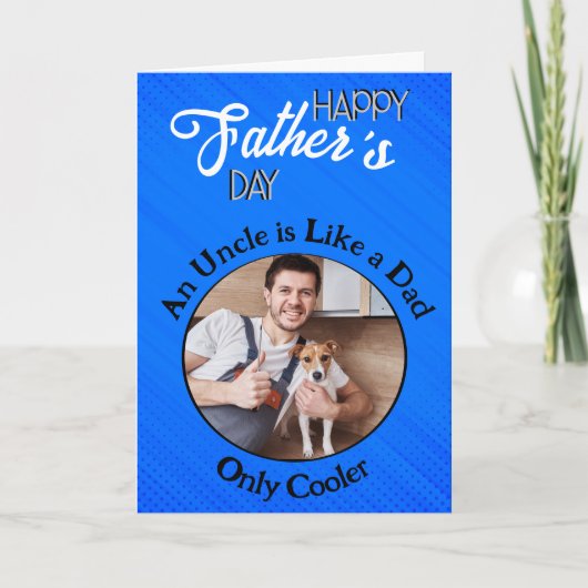 伯父はパパパーソナライズされたの日だ サンキューカード (正面)