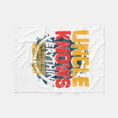 伯父は父おもしろい父の日GIFを知っている フリースブランケット (正面(横))