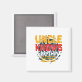 伯父は父おもしろい父の日GIFを知っている マグネット (正面/裏面)