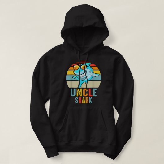 伯父シャークアンクルシャークファミリーマザーズデイTシャー パーカ (デザイン正面)