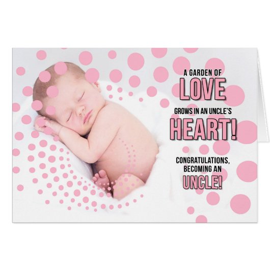 伯父上へのお祝いピンク・ドット・姪へ (正面横)