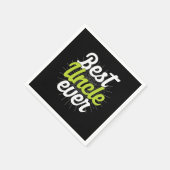 伯父最高の甥ニーチェコドファーザーパパママGIF スタンダードカクテルナプキン (角)