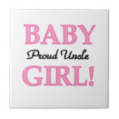 伯父誇りを持った赤ん坊の女の子のプレゼント タイル (正面)