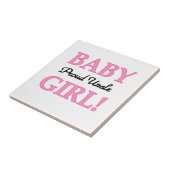 伯父誇りを持った赤ん坊の女の子のプレゼント タイル (側面)