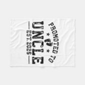 伯父Estに昇格。ベビー発表 フリースブランケット (正面(横))