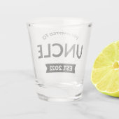 伯父Estに昇格。2022 II ショットグラス (裏面)