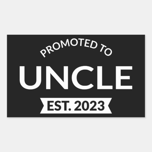 伯父Estに昇格。2023 II 長方形シール (正面)
