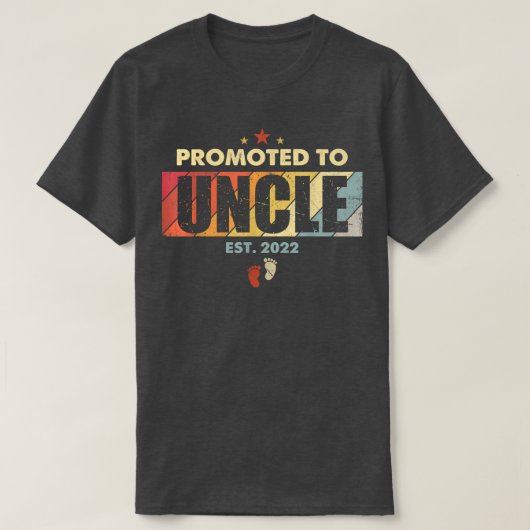 伯父Est 2022男性ヴィンテージに初めて昇格 Tシャツ (デザイン正面)