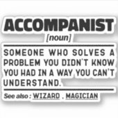 伴奏名詞定義デザインおもしろい諺 シール (正面)