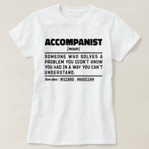 伴奏名詞定義デザインおもしろい諺 Tシャツ