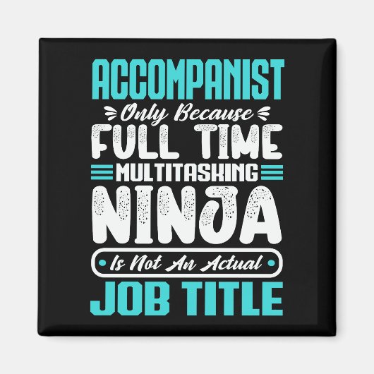 伴奏者の役職 – 計器おもしろい奏者 マグネット (正面)