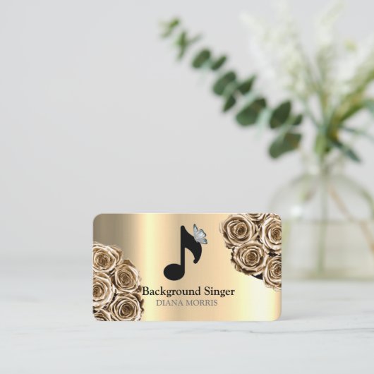 伴奏者バンドディレクターのバックグラウンドシンガー 名刺 (スタンド正面)