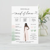 伴娘信息鼠尾草色调调色板信息图表 招待状 (スタンド正面)