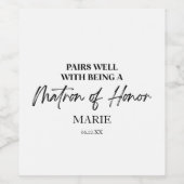 伴娘祝福の提案にぴったり ワインラベル (シングルラベル)