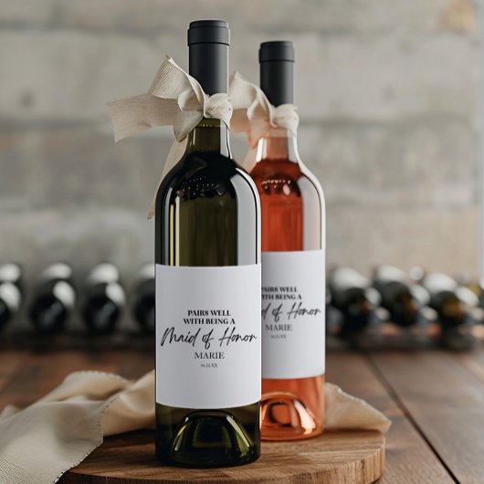 伴娘祝福提案的绝佳搭配 ワインラベル