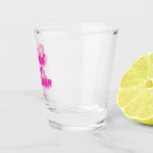 伴娘糖果粉色复古定制名字 ショットグラス (右)