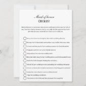 伴娘职责清单，派对信息 招待状 (正面)