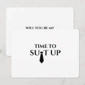 伴郎お願いカード モダン エレガント ラグジュアリー 招待状 (正面/裏面)