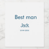 伴郎 婚礼策划 名字 文本 单身派对 ワインラベル (シングルラベル)