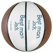 伴郎 婚礼策划 添加姓名 文本 姑娘告别派对 バスケットボール (縦)