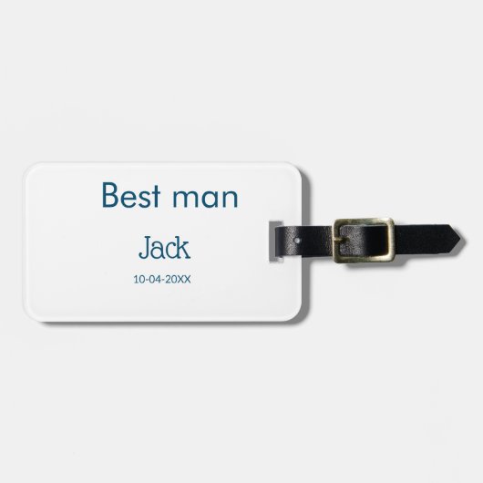 伴郎 婚礼策划 添加姓名 文本 姑娘告别派对 ラゲッジタグ (正面横)