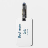 伴郎 婚礼策划 添加姓名 文本 姑娘告别派对 ラゲッジタグ (裏面縦)
