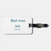 伴郎 婚礼策划 添加姓名 文本 姑娘告别派对 ラゲッジタグ (裏面横)