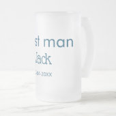 伴郎 最高の男の名前を追加 テキスト ブライズメイド フロストグラスビールジョッキ (正面右)