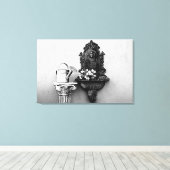 伸ばしたキャンバス上の鋳鉄へのインキ効果 キャンバスプリント (インサイチュ (ウッドフロア))