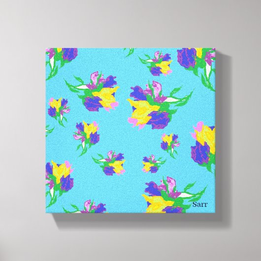 伸ばしキャンバス印刷：チューリップ開花 キャンバスプリント (正面)