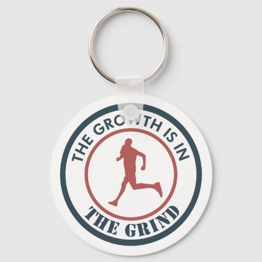 伸びは伸び悩ランニングむ キーホルダー (正面)