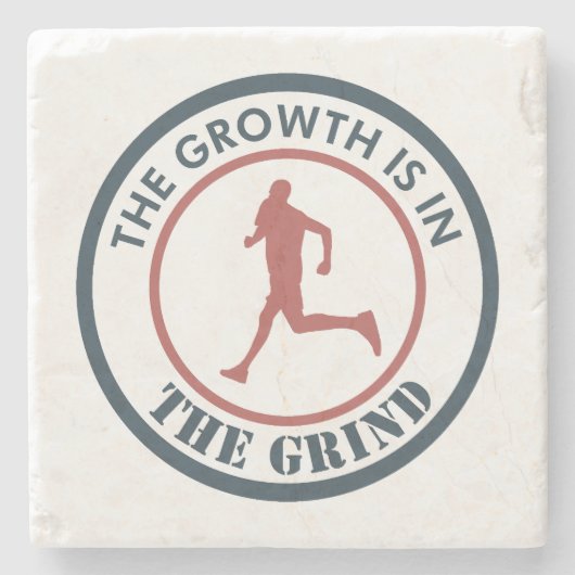 伸びは伸び悩ランニングむ ストーンコースター (正面)