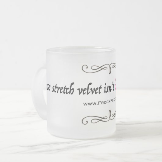 伸張のビロードは歴史的に正確-マグではないです フロストグラスマグカップ (正面左)