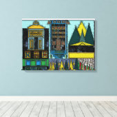 伸張キャンバスのプリント構造 キャンバスプリント (インサイチュ (ウッドフロア))