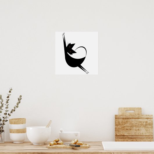 伸縮性の猫 ポスター (キッチン)