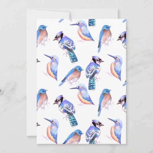 似たような色の青い鳥 招待状 (正面)