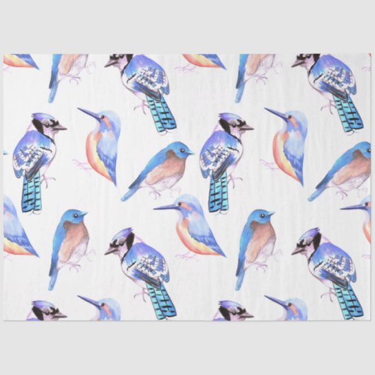 似たような色の青い鳥 薄葉紙 (正面)