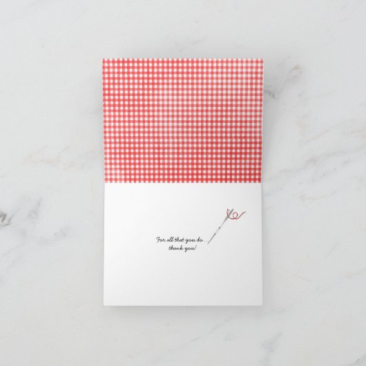 伽藍窓キルト感謝していユー カード (内部)