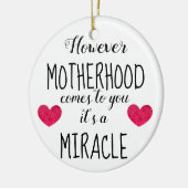 但し母性愛はあなたの奇跡の採用に来ます セラミックオーナメント (左)