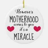 但し母性愛はあなたの奇跡の採用に来ます セラミックオーナメント (裏面)