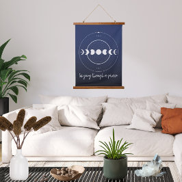 位相の月を通過 吊り下げ型タペストリー