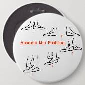 位置のバレエのギフトを仮定して下さい 缶バッジ (正面&裏面)