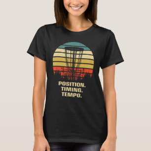 位置タイミングテンポディスクゴルフ戦略ゴルファーTe Tシャツ