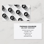 位置ロゴの運動パターン 名刺 (正面/裏面)