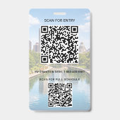 位置 交換可能な写真 QR ロゴ カンファレンス バッジ (裏面)
