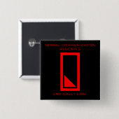 低いスピーチはボタンを確保します 缶バッジ (正面&裏面)